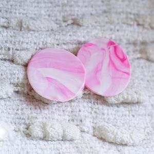 Clay Earrings Handmade Summer Tye Dye